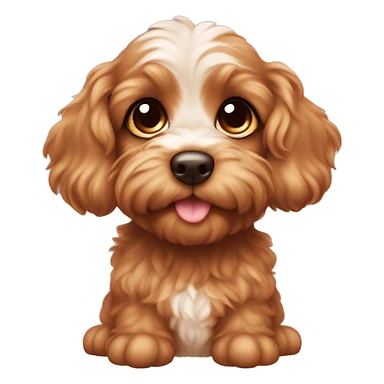 •	Puppy Eyes Emoji: Your Cavapoo looking up with big, heart-melting eyes. Maybe add sparkles or tiny hearts around the eyes to show how cute they are ( the color of do should be brown   sticker
