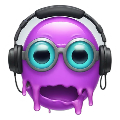 Slime wearing a headset sticker