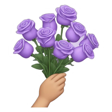 A handful of lavender roses. sticker