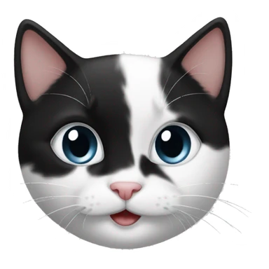 black and White kitten sticker