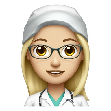 a blonde white girl surgeon sticker