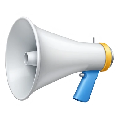 white megaphone sticker