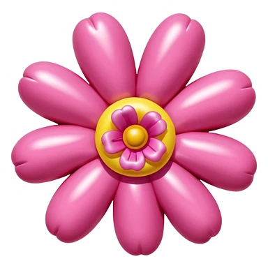   jeff koons style inflatable SPAM meat pink flower art sticker