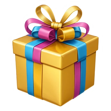 Golden heart with gifts sticker