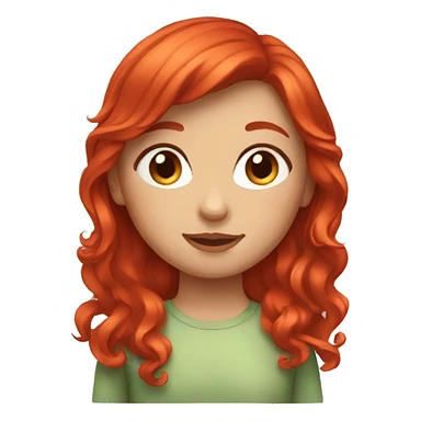 red headed girl  sticker
