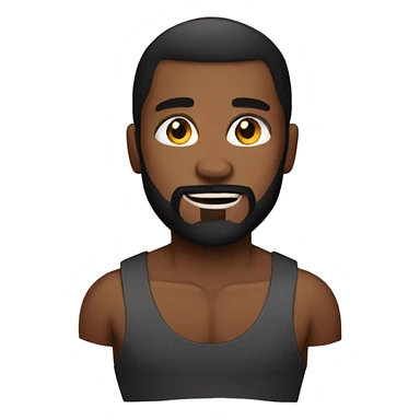 Muscular black man with beard  sticker