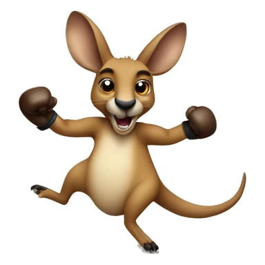Kangaroo boxing  sticker