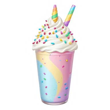 Rainbow Unicorn Milkshake sticker