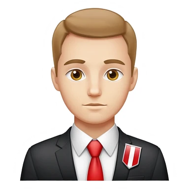 tie man polish flag sticker