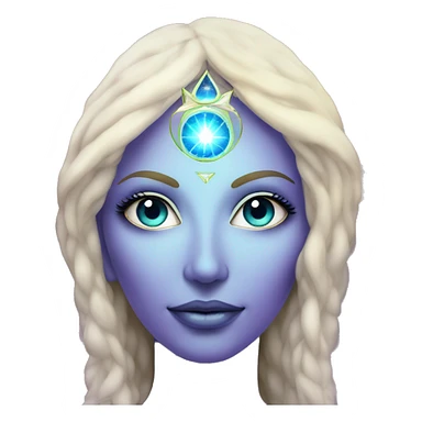 Pleiadian radiant glowing diva woman female third eye sticker