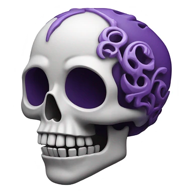 skull purple sticker