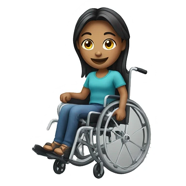 smiling girl in wheelchair  sticker