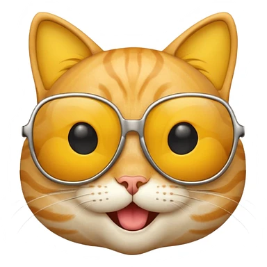 CAT with Smileys and sun glases sticker