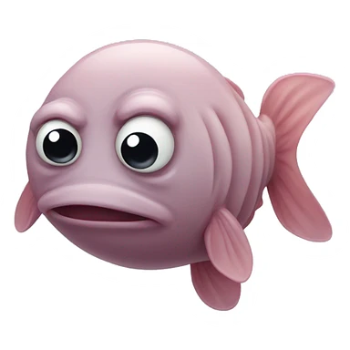 Sad face blob fish  sticker