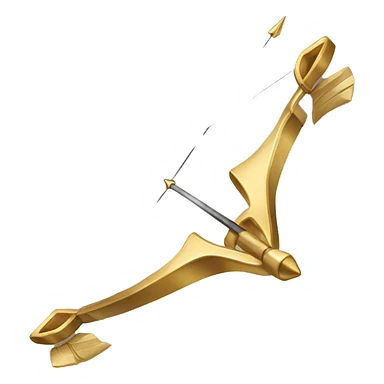 Gold bow and arrow sticker