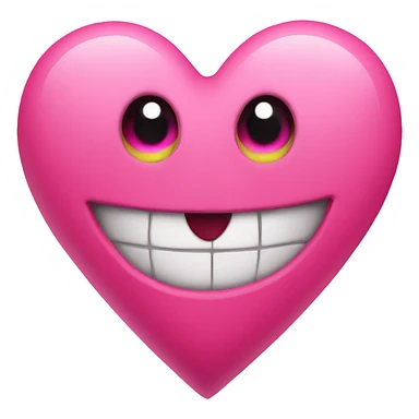 heart with pink eyes sticker