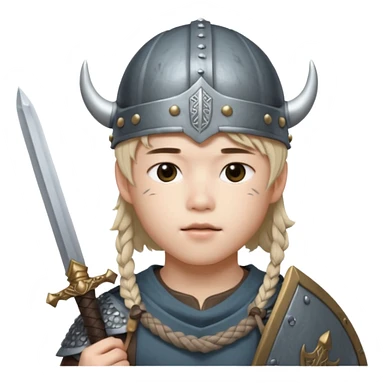 BTS Jimin with viking helmet and sword sticker