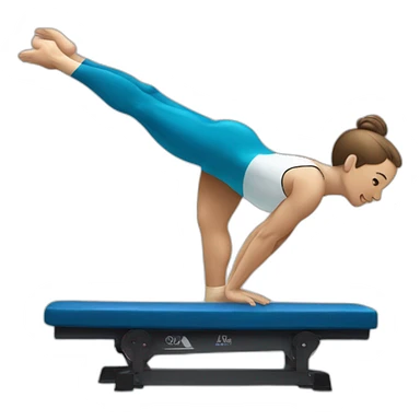 Gymnast who is doing pommel horse sticker