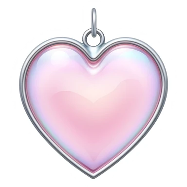 Iridescent pastel pink heart-shaped rosy pearly suncatcher  sticker