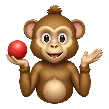 circus monkey juggling 2 balls sticker