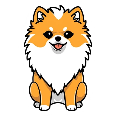 Pomeranian with Mohawk  sticker