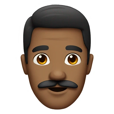 black haired man with shore square mustache  sticker
