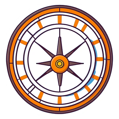 orange roulette wheel sticker