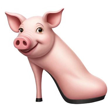 Pig in high heels  sticker