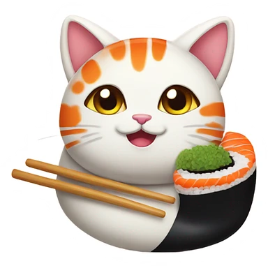 Cute sushi cat sticker