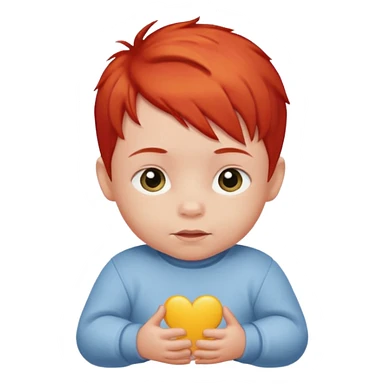 red hair baby boy sticker