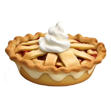 Apple pie with whipped cream sticker