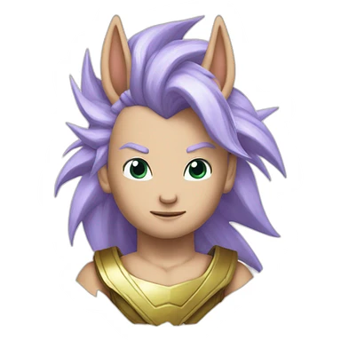 saiyan unicorn sticker