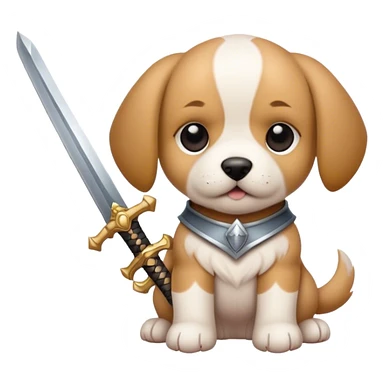 puppy a sword sticker