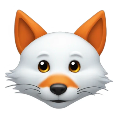 Snowman with fox head sticker