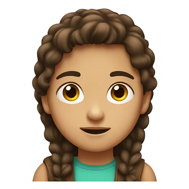 A girl with brown hair and Mexican boy sticker