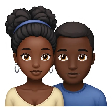 Black girl with black boyfriend  sticker