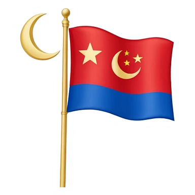 create an east turkestan flag emoji. the shape of flag is like usual flag emojis alright sticker