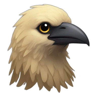 crow with blond hair sticker