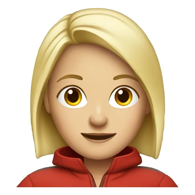 Blonde woman in red Volkswagen  sticker