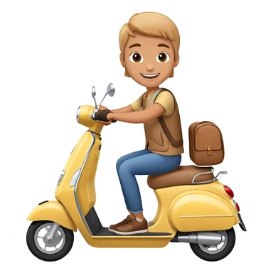 riding a scooter sticker