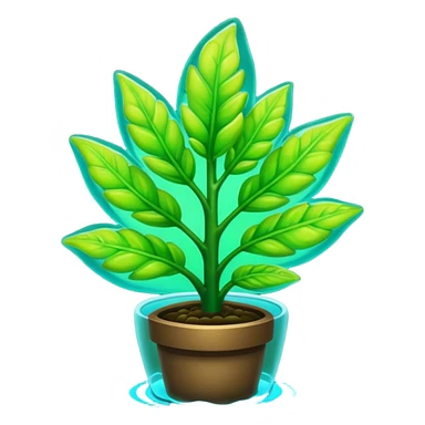 Glowing plant/tree: Representing a vibrant and healthy ecosystem.  sticker