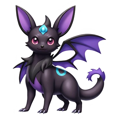 Shiny Dark Noibat-Umbreon-Nidorino-fusion-hybrid full body sticker