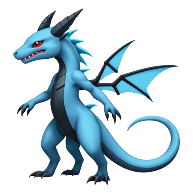 Edgy gothic dark Salandit-Glaceon-Salamence-hybrid-fusion (full body) sticker