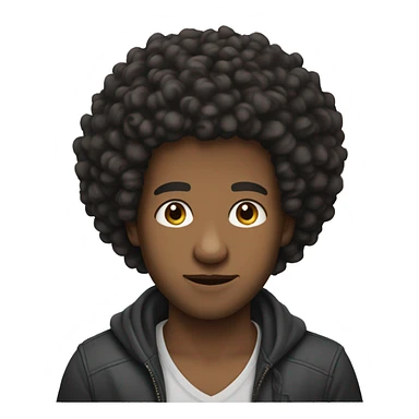 miles morals curly afro hair
 sticker