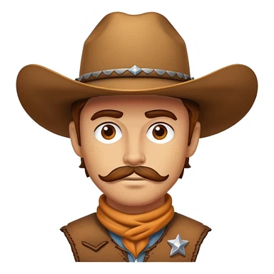 Cow-boy noir sticker