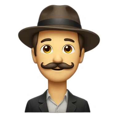 mustache and handsome sticker