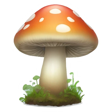 Mushroom in the fog sticker
