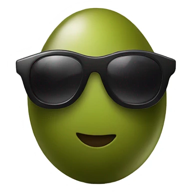 An olive wearing sunglasses at the beach sticker