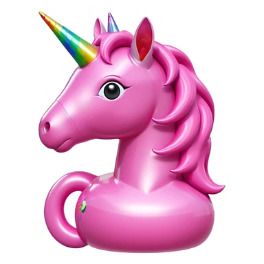   jeff koons style art pink baby unicorn sculpture  sticker