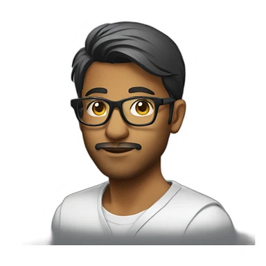 Indian dj with glasses short hair sticker